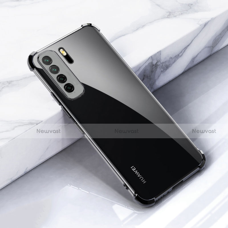 Ultra-thin Transparent TPU Soft Case Cover S05 for Huawei Nova 7 SE 5G Black