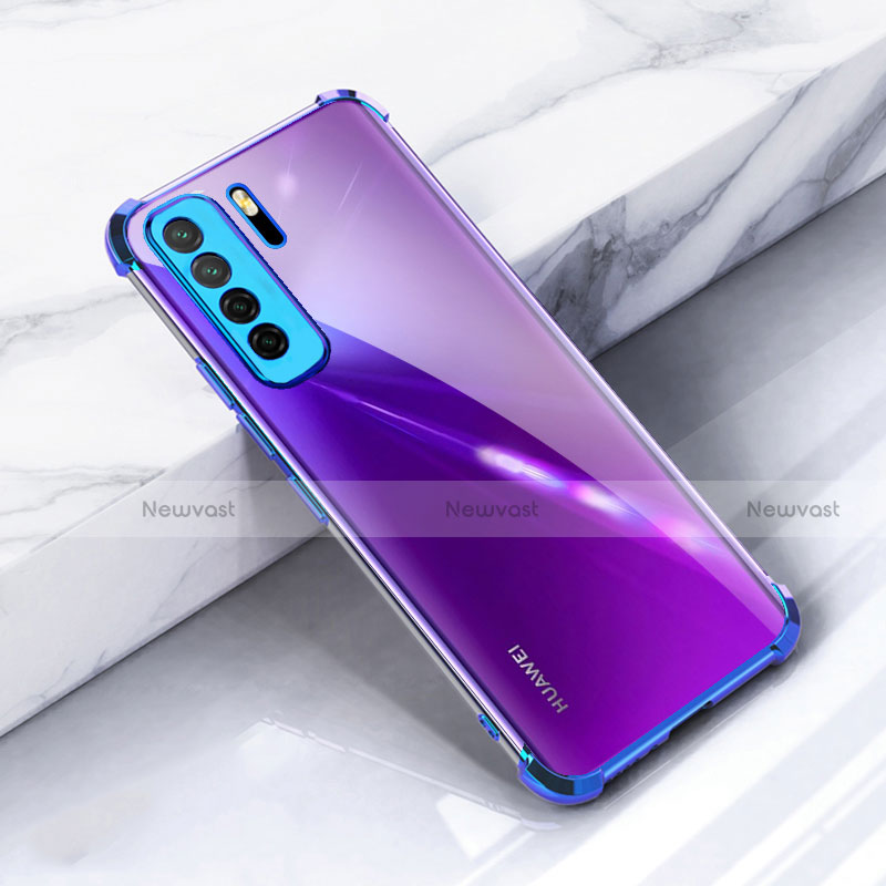 Ultra-thin Transparent TPU Soft Case Cover S05 for Huawei Nova 7 SE 5G Blue