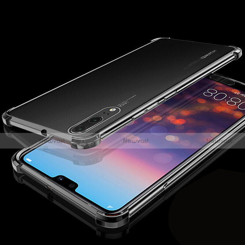 Ultra-thin Transparent TPU Soft Case Cover S05 for Huawei P20 Black