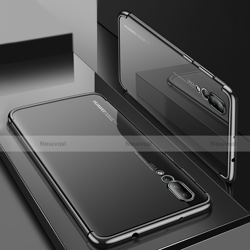 Ultra-thin Transparent TPU Soft Case Cover S05 for Huawei P20 Pro Black