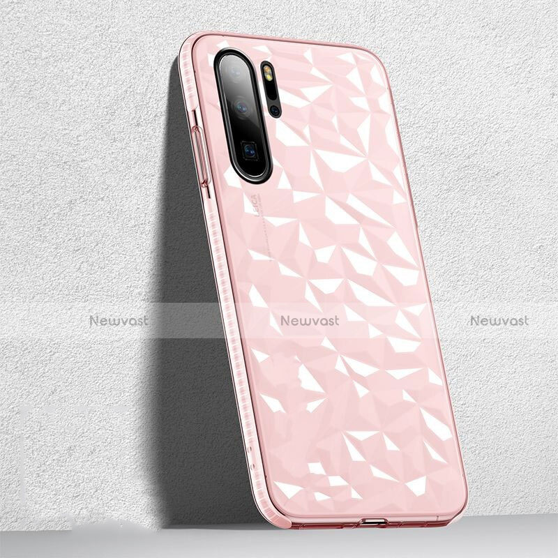 Ultra-thin Transparent TPU Soft Case Cover S05 for Huawei P30 Pro New Edition Pink