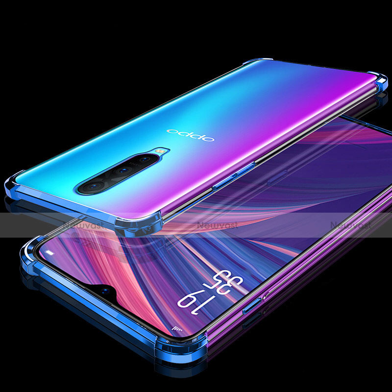 Ultra-thin Transparent TPU Soft Case Cover S05 for Oppo R17 Pro Blue