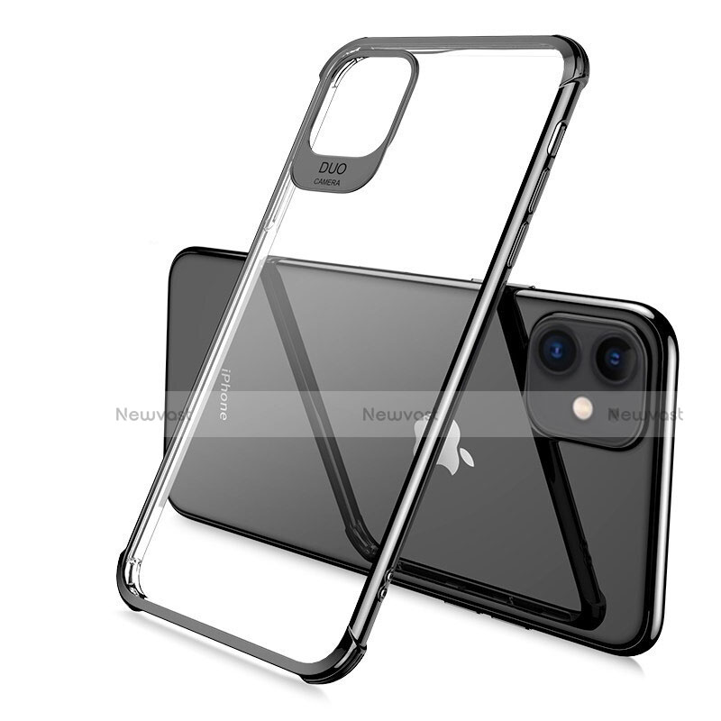 Ultra-thin Transparent TPU Soft Case Cover S06 for Apple iPhone 11 Pro Black