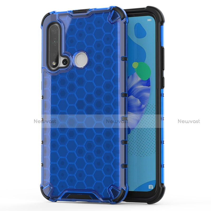 Ultra-thin Transparent TPU Soft Case Cover S06 for Huawei Nova 5i Blue