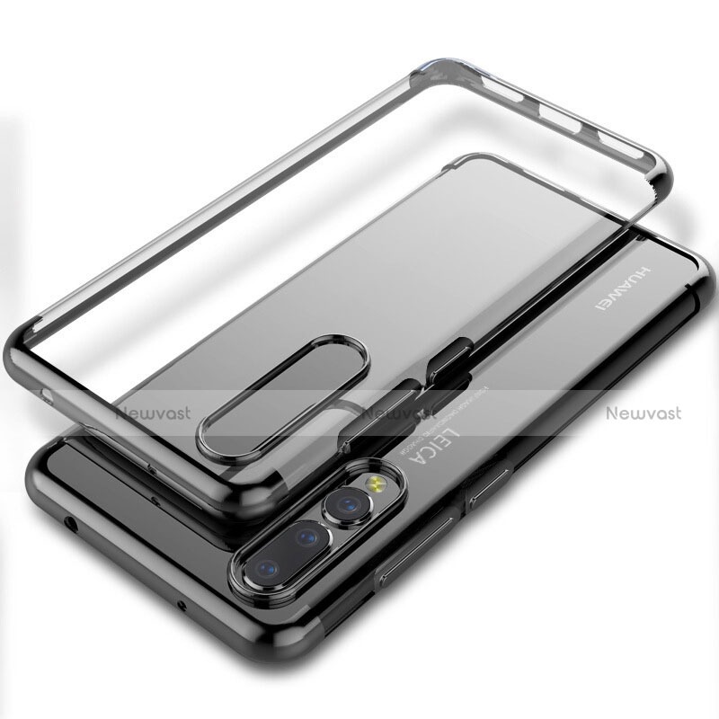 Ultra-thin Transparent TPU Soft Case Cover S06 for Huawei P20 Pro Black
