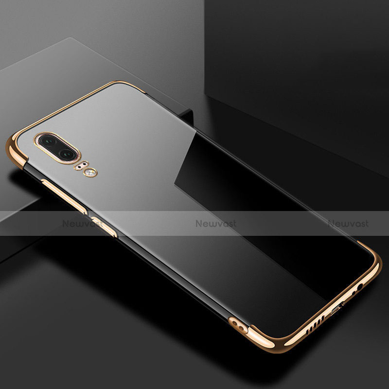 Ultra-thin Transparent TPU Soft Case Cover S07 for Huawei P20 Gold