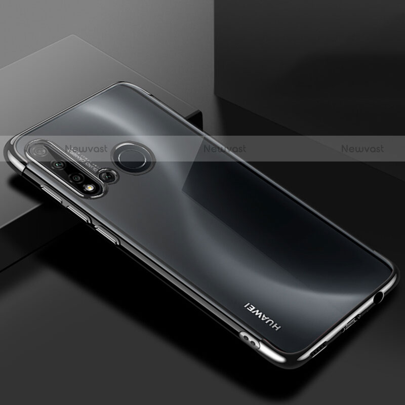 Ultra-thin Transparent TPU Soft Case Cover S07 for Huawei P20 Lite (2019) Black