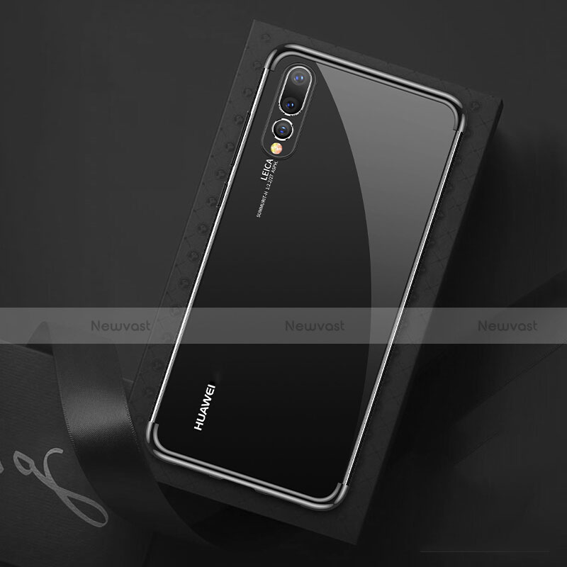 Ultra-thin Transparent TPU Soft Case Cover S07 for Huawei P20 Pro Black