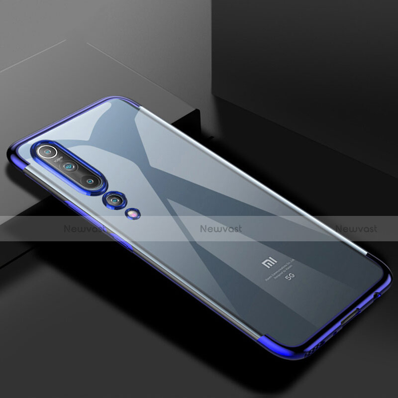 Ultra-thin Transparent TPU Soft Case Cover S2 for Xiaomi Mi 10 Blue