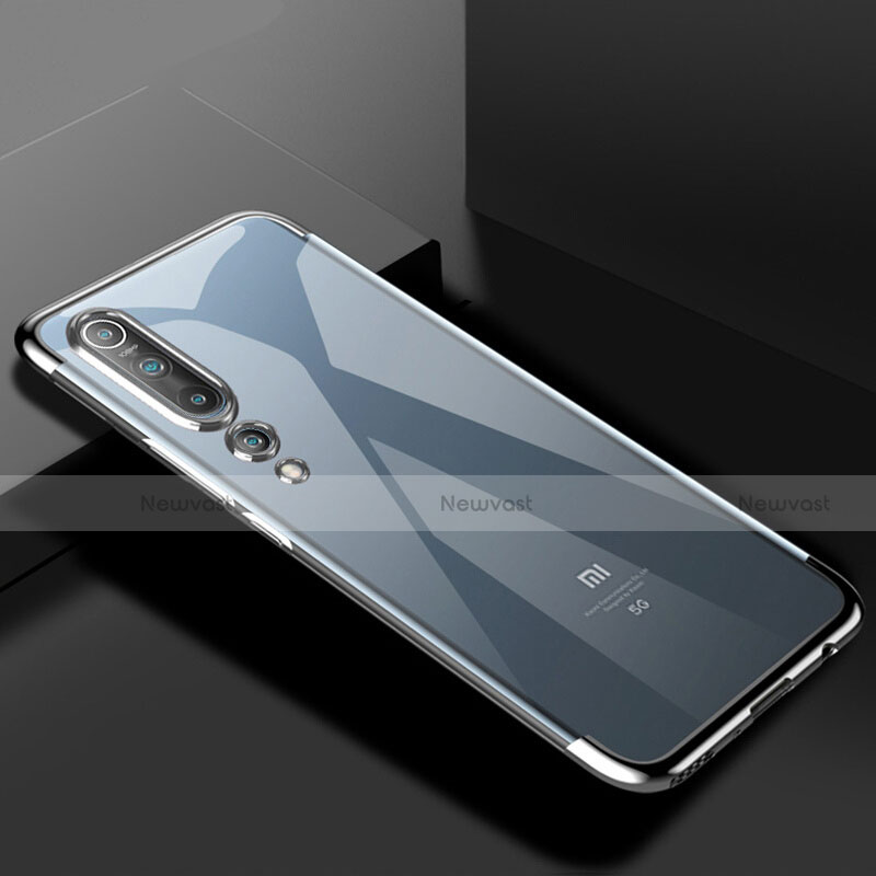 Ultra-thin Transparent TPU Soft Case Cover S2 for Xiaomi Mi 10 Silver