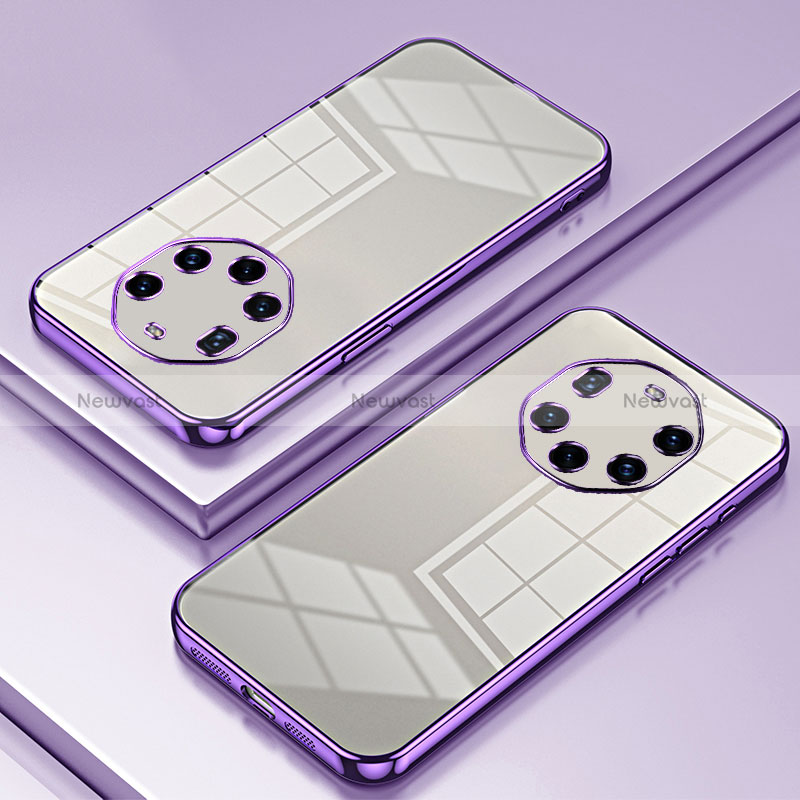 Ultra-thin Transparent TPU Soft Case Cover SY1 for Huawei Mate 40 RS Purple