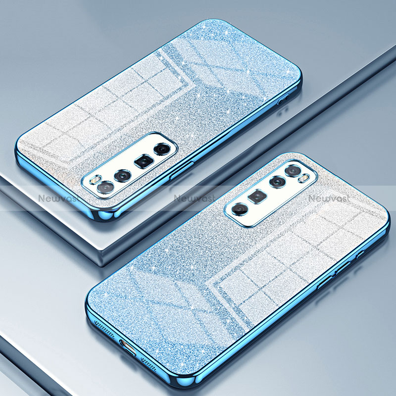 Ultra-thin Transparent TPU Soft Case Cover SY1 for Huawei Nova 7 Pro 5G Blue
