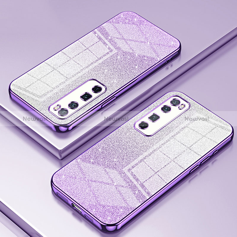Ultra-thin Transparent TPU Soft Case Cover SY1 for Huawei Nova 7 Pro 5G Purple