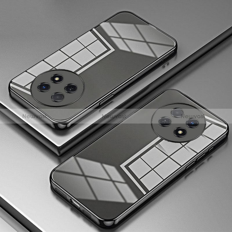 Ultra-thin Transparent TPU Soft Case Cover SY1 for Huawei Nova Y91 Black