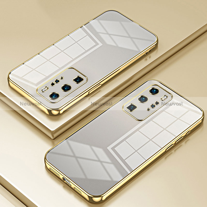 Ultra-thin Transparent TPU Soft Case Cover SY1 for Huawei P40 Pro Gold