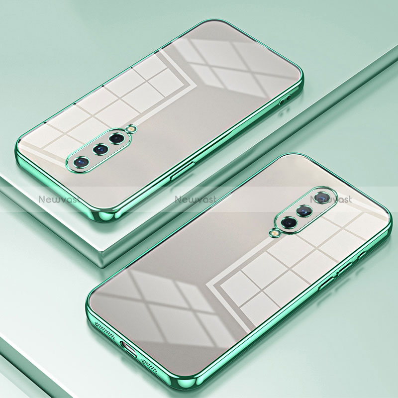 Ultra-thin Transparent TPU Soft Case Cover SY1 for OnePlus 8 Green