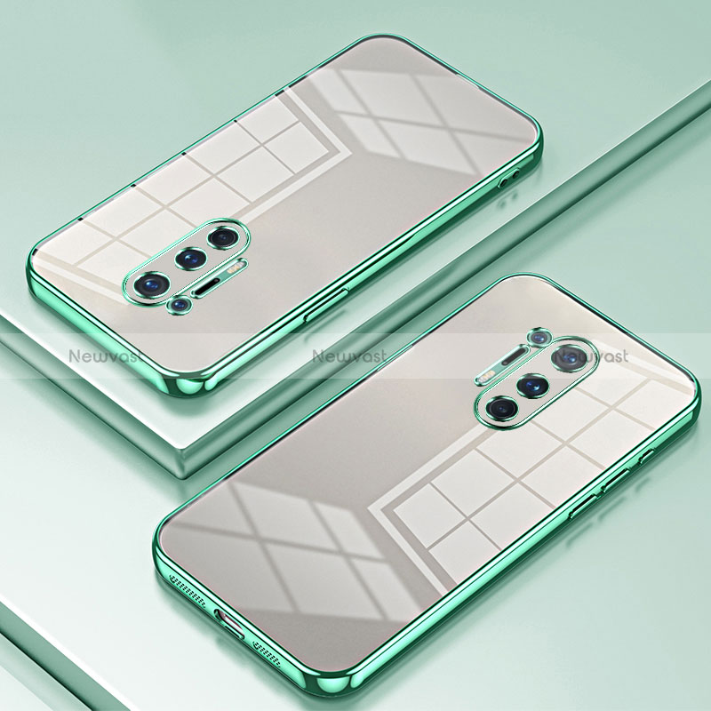 Ultra-thin Transparent TPU Soft Case Cover SY1 for OnePlus 8 Pro Green