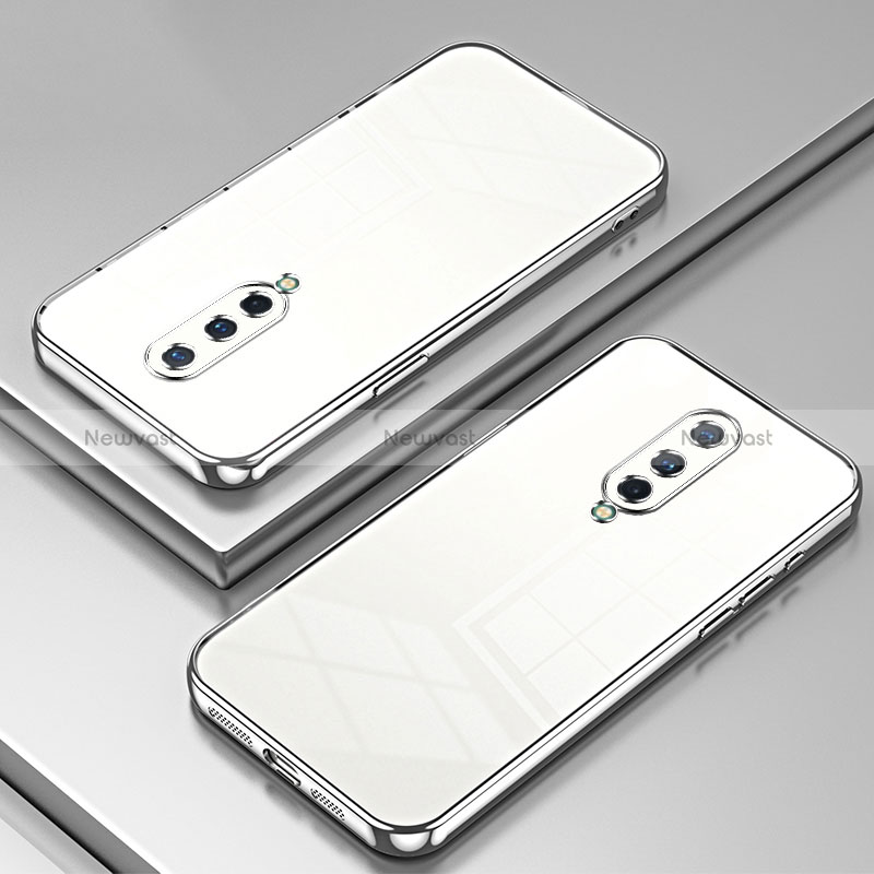 Ultra-thin Transparent TPU Soft Case Cover SY1 for OnePlus 8 Silver