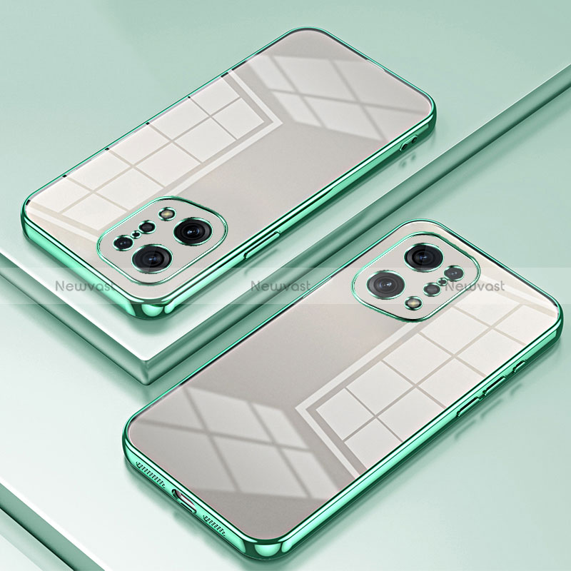 Ultra-thin Transparent TPU Soft Case Cover SY1 for Oppo Find X5 5G Green