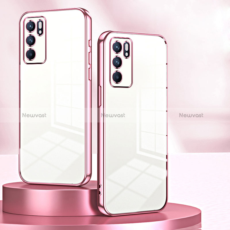 Ultra-thin Transparent TPU Soft Case Cover SY1 for Oppo Reno6 5G