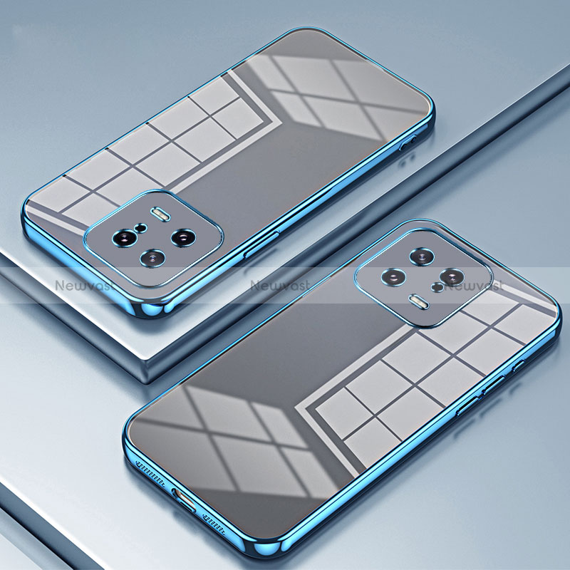 Ultra-thin Transparent TPU Soft Case Cover SY1 for Xiaomi Mi 13 5G Blue