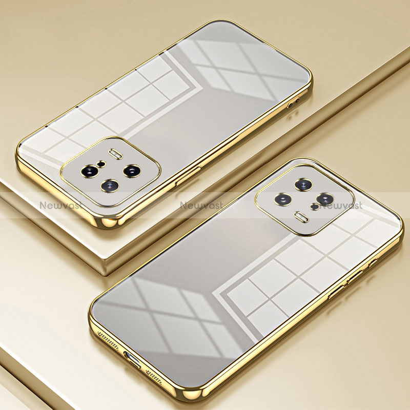Ultra-thin Transparent TPU Soft Case Cover SY1 for Xiaomi Mi 13 5G Gold