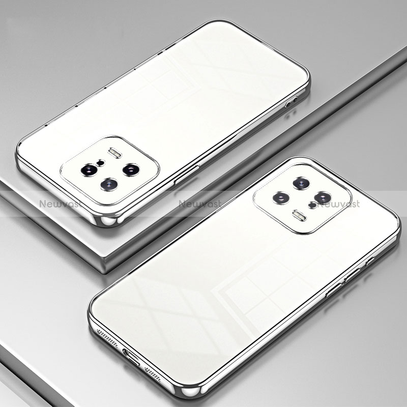 Ultra-thin Transparent TPU Soft Case Cover SY1 for Xiaomi Mi 13 5G Silver