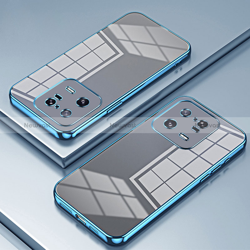 Ultra-thin Transparent TPU Soft Case Cover SY1 for Xiaomi Mi 13 Pro 5G Blue