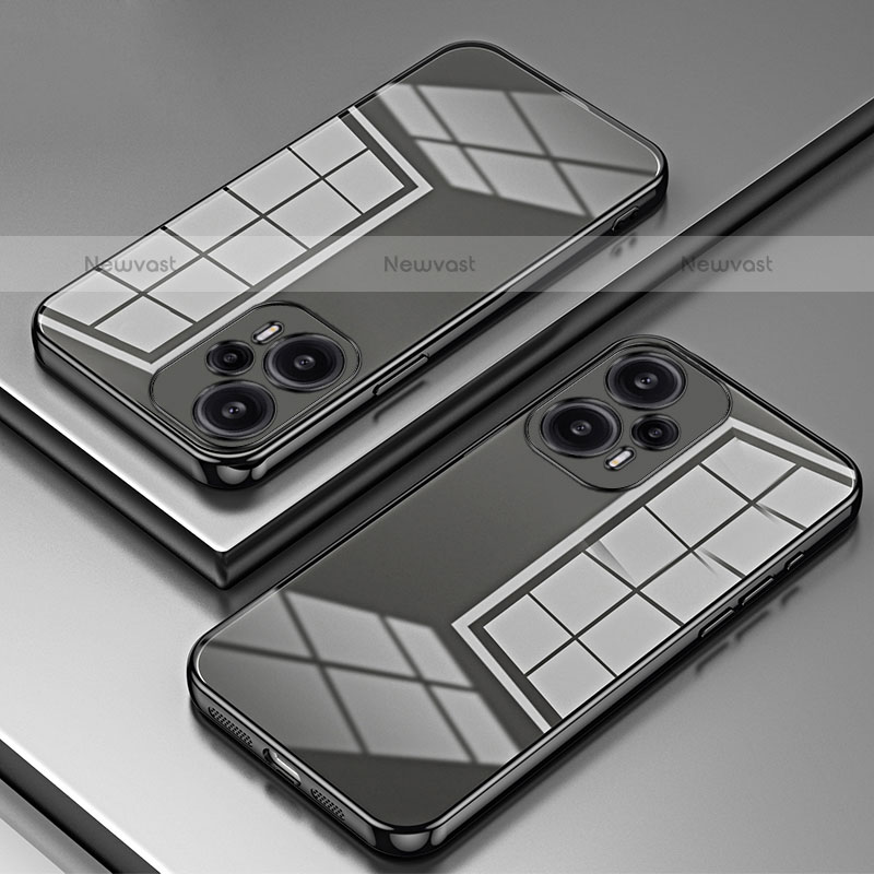 Ultra-thin Transparent TPU Soft Case Cover SY1 for Xiaomi Poco F5 5G Black
