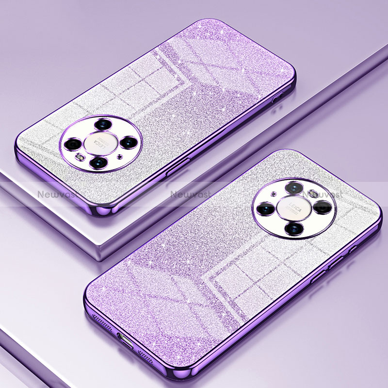 Ultra-thin Transparent TPU Soft Case Cover SY2 for Huawei Mate 40 Pro Purple