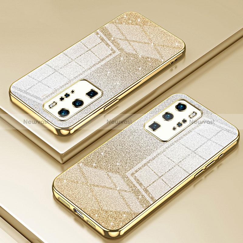 Ultra-thin Transparent TPU Soft Case Cover SY2 for Huawei P40 Pro Gold