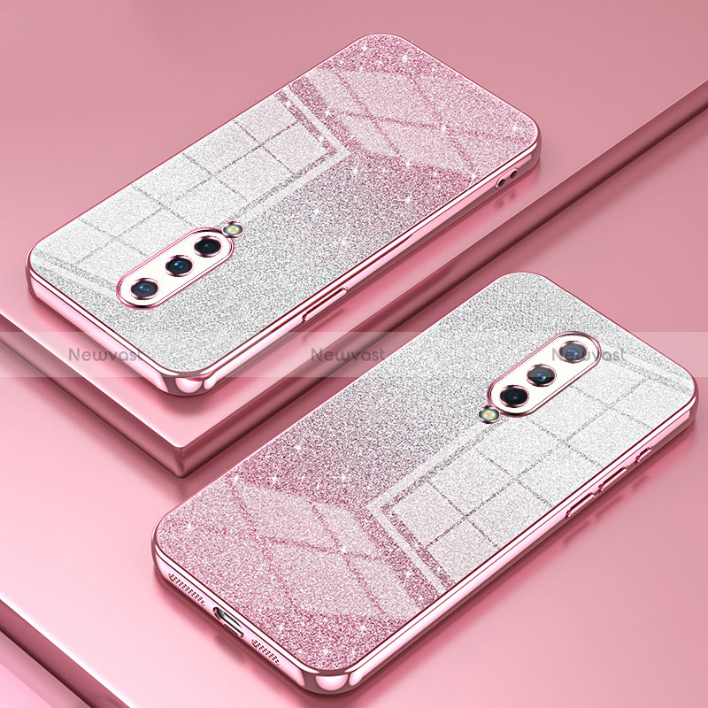 Ultra-thin Transparent TPU Soft Case Cover SY2 for OnePlus 8 Rose Gold