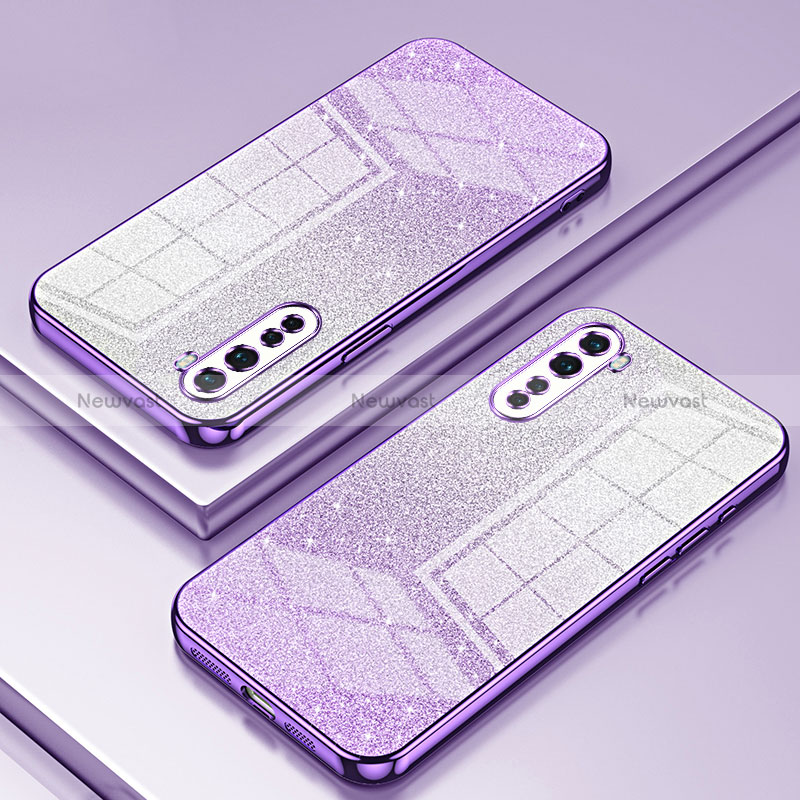 Ultra-thin Transparent TPU Soft Case Cover SY2 for OnePlus Nord Purple