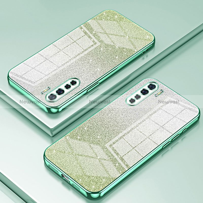 Ultra-thin Transparent TPU Soft Case Cover SY2 for Oppo A91 Green