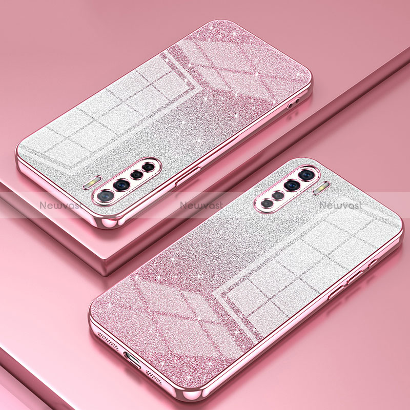 Ultra-thin Transparent TPU Soft Case Cover SY2 for Oppo A91 Rose Gold