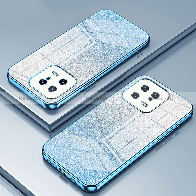 Ultra-thin Transparent TPU Soft Case Cover SY2 for Xiaomi Mi 13 5G Blue