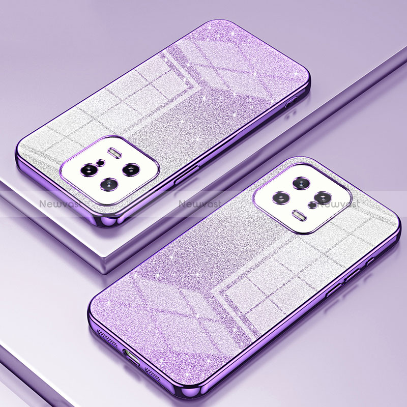 Ultra-thin Transparent TPU Soft Case Cover SY2 for Xiaomi Mi 13 5G Purple