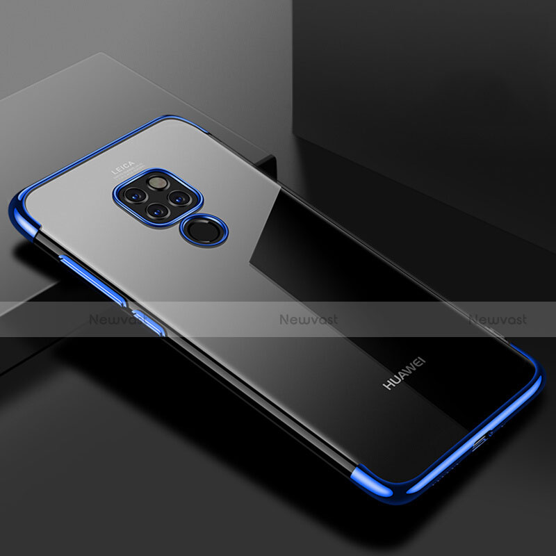 Ultra-thin Transparent TPU Soft Case Cover U01 for Huawei Mate 20 Blue