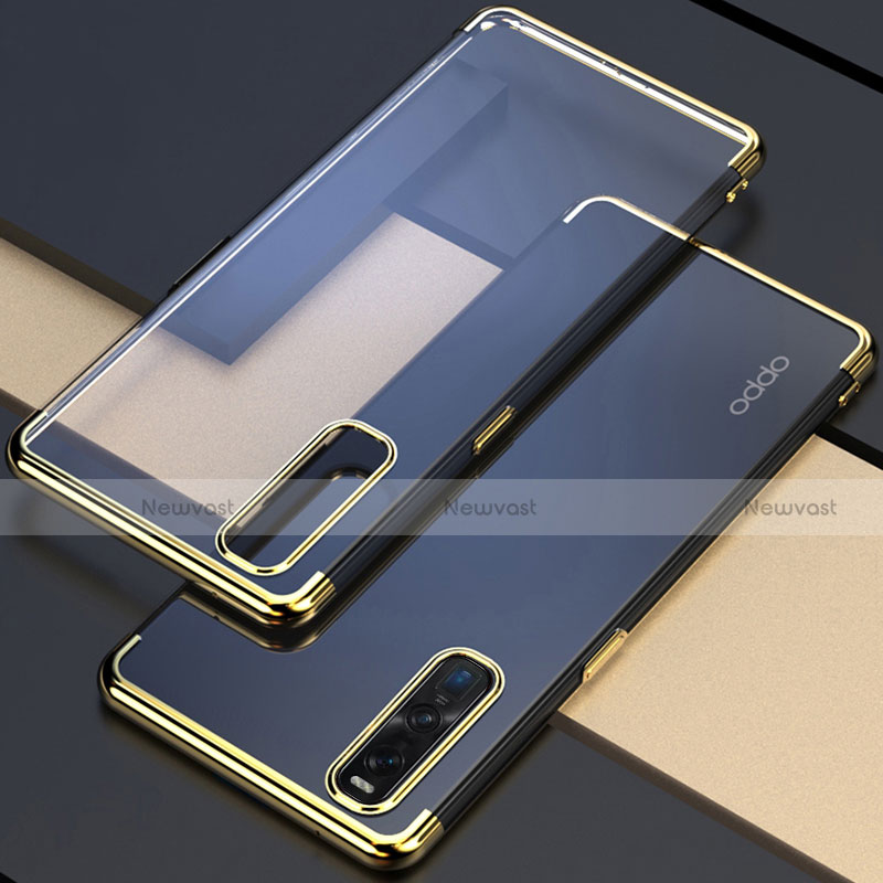 Ultra-thin Transparent TPU Soft Case Cover U01 for Oppo Find X2 Pro