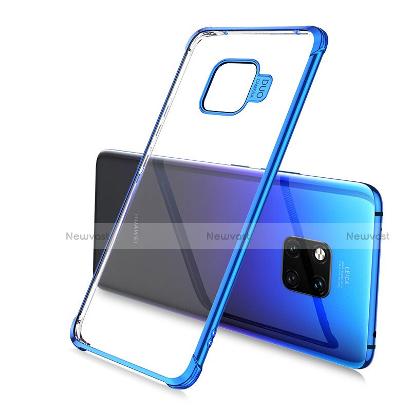 Ultra-thin Transparent TPU Soft Case Cover U02 for Huawei Mate 20 Pro Blue