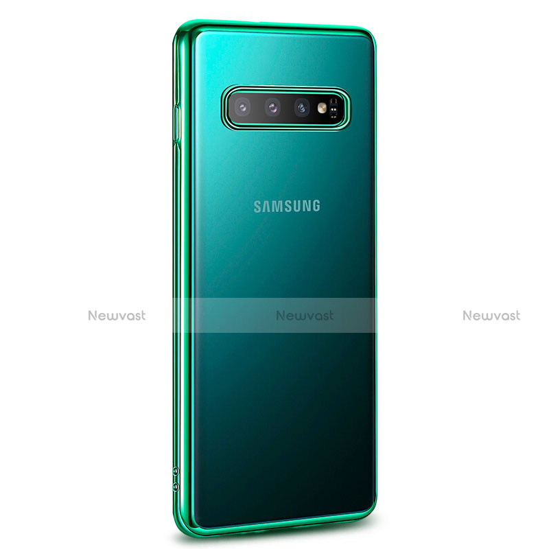 Ultra-thin Transparent TPU Soft Case Cover U03 for Samsung Galaxy S10 Green