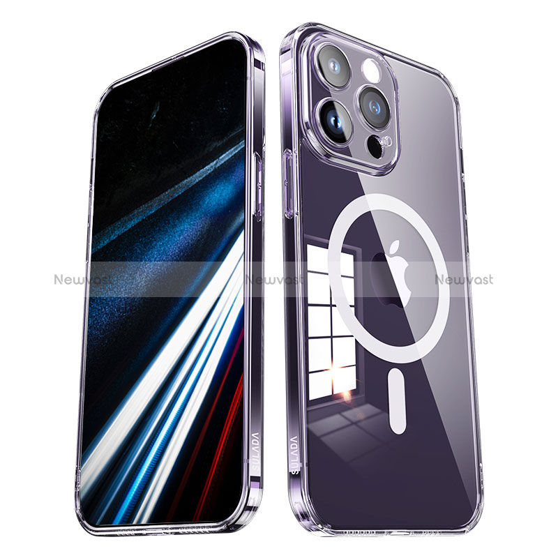 Ultra-thin Transparent TPU Soft Case Cover with Mag-Safe Magnetic LD1 for Apple iPhone 13 Pro