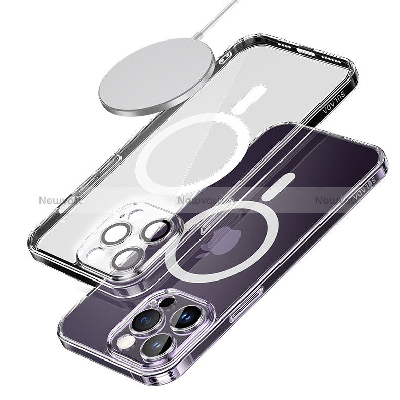 Ultra-thin Transparent TPU Soft Case Cover with Mag-Safe Magnetic LD1 for Apple iPhone 14 Plus