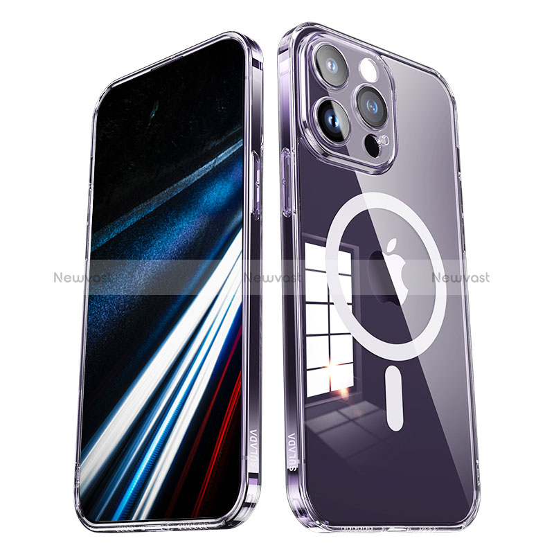 Ultra-thin Transparent TPU Soft Case Cover with Mag-Safe Magnetic LD1 for Apple iPhone 14 Pro