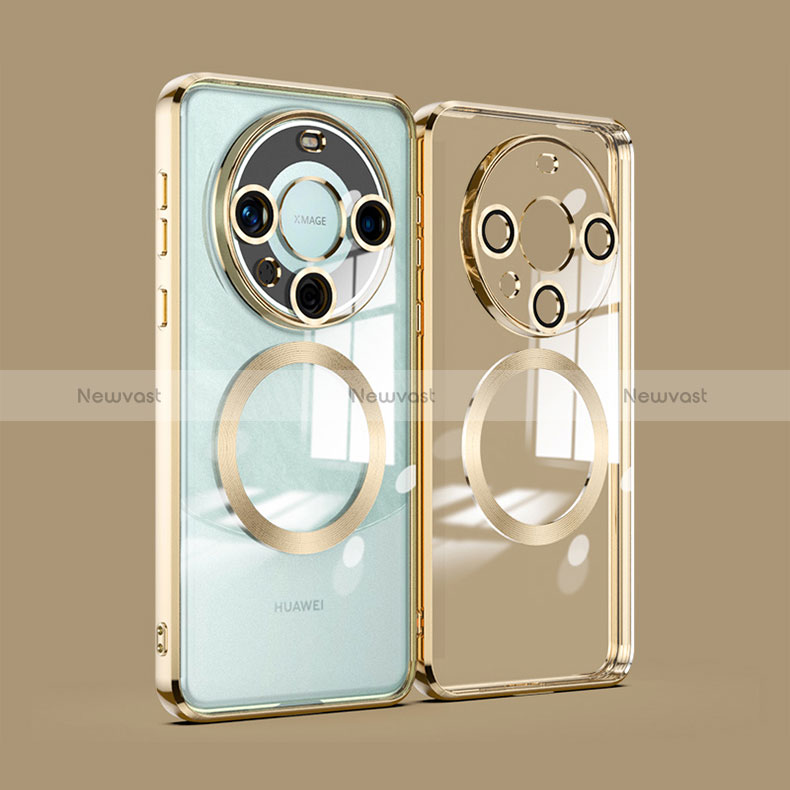 Ultra-thin Transparent TPU Soft Case Cover with Mag-Safe Magnetic P01 for Huawei Mate 60
