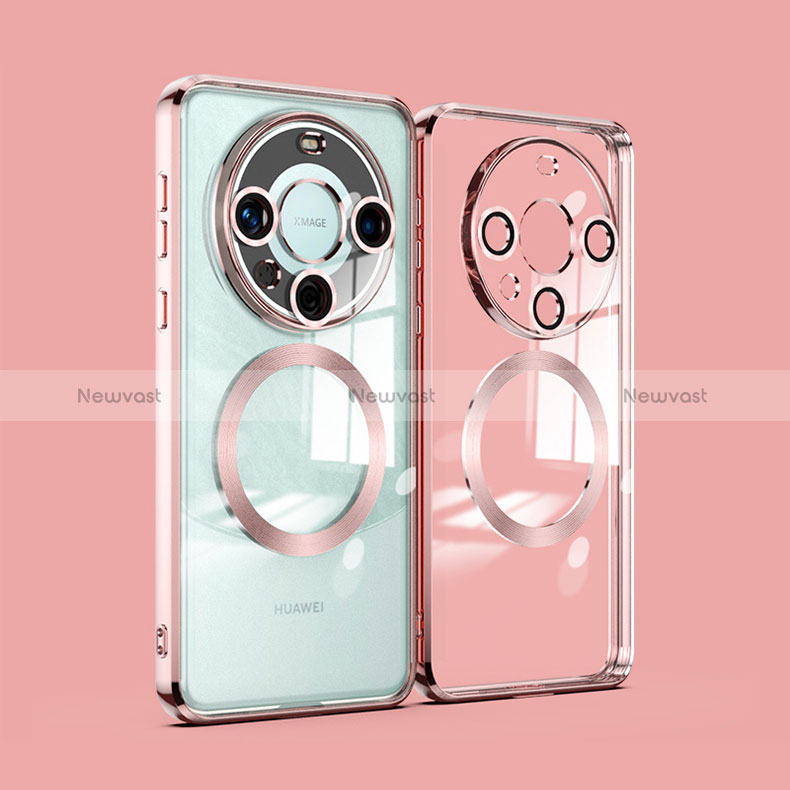 Ultra-thin Transparent TPU Soft Case Cover with Mag-Safe Magnetic P01 for Huawei Mate 60
