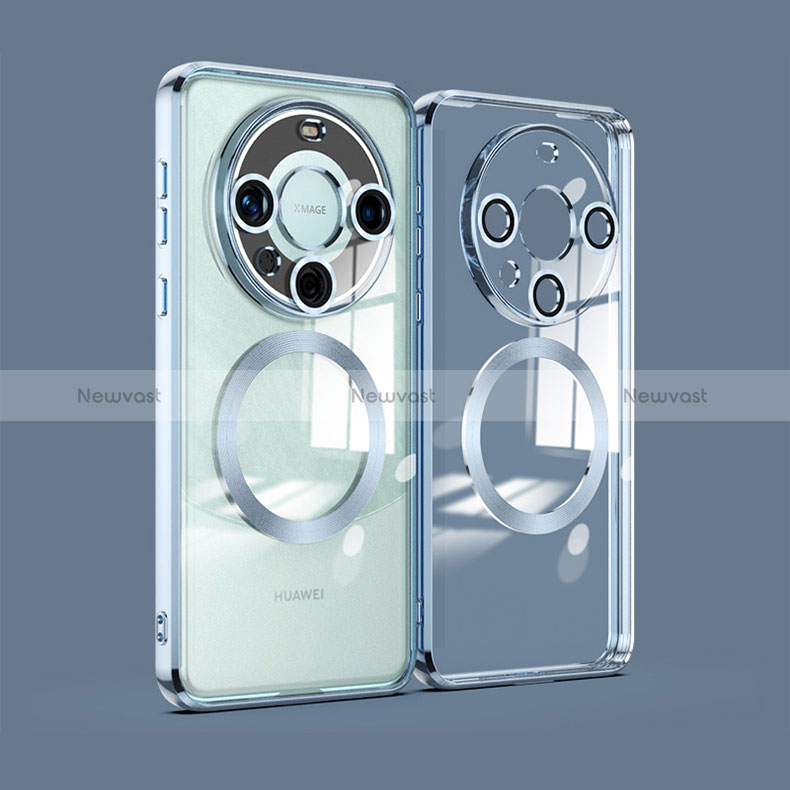 Ultra-thin Transparent TPU Soft Case Cover with Mag-Safe Magnetic P01 for Huawei Mate 60 Pro