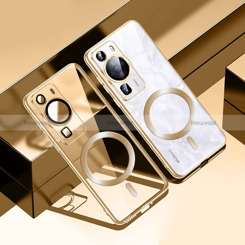 Ultra-thin Transparent TPU Soft Case Cover with Mag-Safe Magnetic S01 for Huawei P60 Pro