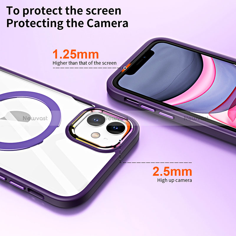 Ultra-thin Transparent TPU Soft Case Cover with Mag-Safe Magnetic SD1 for Apple iPhone 11