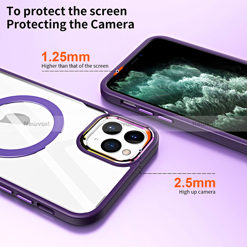 Ultra-thin Transparent TPU Soft Case Cover with Mag-Safe Magnetic SD1 for Apple iPhone 11 Pro